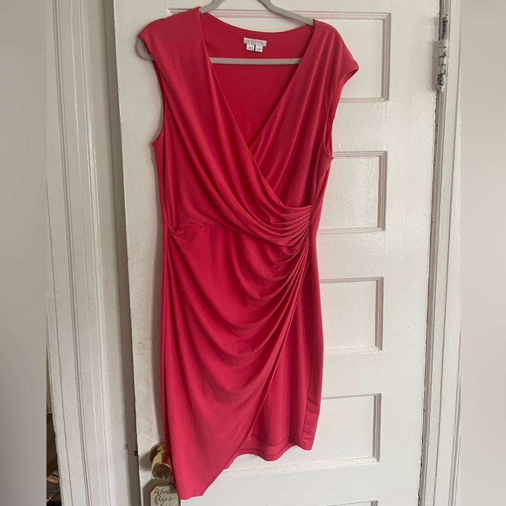 Coral bodycon dress - Picture 2 of 6